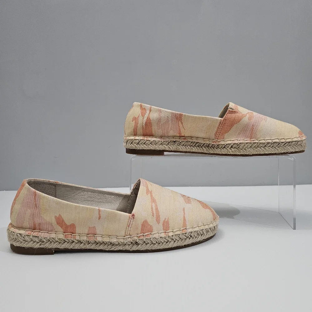 Sanctuary Havana Espadrille Womens 7.5 Printed Orange Slip On Loafer Casual Flat